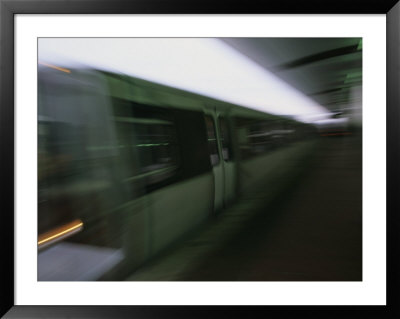The Washington, D.C. Metro Comes To A Stop At National Airport by Stephen Alvarez Pricing Limited Edition Print image