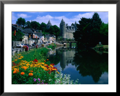 The River Oust And Castle, Josselin, Brittany, France by David Tomlinson Pricing Limited Edition Print image