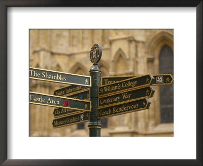 Direction Signs, North Yorkshire, England by Kindra Clineff Pricing Limited Edition Print image