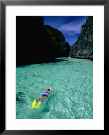 Snorkelling In The Big Lagoon, El Nido, Miniloc Island, Palawan, Philippines by Mark Daffey Pricing Limited Edition Print image