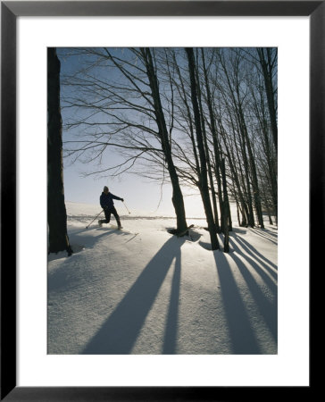 A Cross-Country Skier Blazes A Trail In The Snow by Skip Brown Pricing Limited Edition Print image