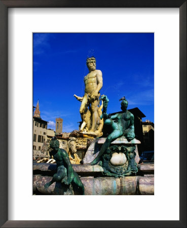 Neptune Fountain In Piazza Della Signoria, Florence, Italy by Juliet Coombe Pricing Limited Edition Print image