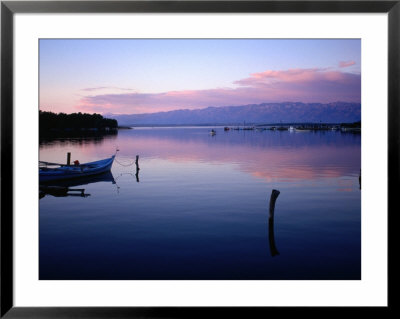 Boat On Waters At Dusk, Nin, Croatia by Wayne Walton Pricing Limited Edition Print image