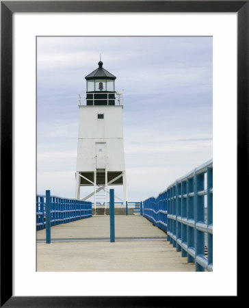 Charlevoix Lighthouse On Lake Michigan, Michigan, Usa by Walter Bibikow Pricing Limited Edition Print image