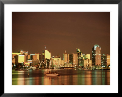 San Diego Skyline At Sunset, Ca by Phyllis Picardi Pricing Limited Edition Print image