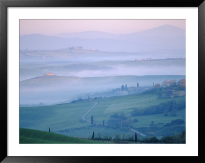 Early Morning Landscape Near Pienza, Siena, Tuscany, Italy by Bruno Morandi Pricing Limited Edition Print image