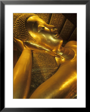 Reclining Gold Buddha At Grand Palace, Bangkok, Thailand by Bill Bachmann Pricing Limited Edition Print image