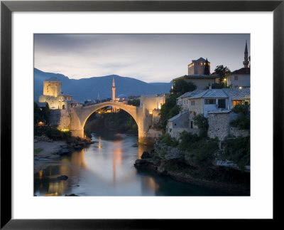 Mostar And Old Bridge Over The Neretva River, Bosnia And Herzegovina by Gavin Hellier Pricing Limited Edition Print image