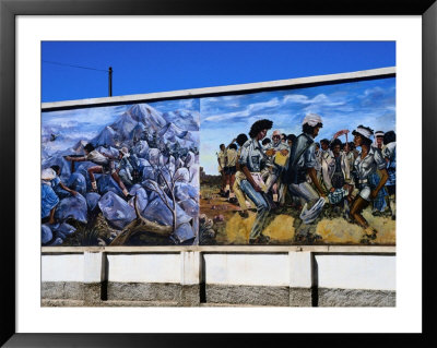Murals Of Freedom Fighters From War Of Independence With Ethiopia, Asmara, Eritrea by Patrick Syder Pricing Limited Edition Print image