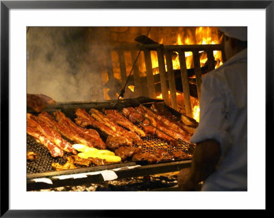 Charcoal Grill In Restaurant El Palenque, Mercado Del Puerto, Montevideo, Uruguay by Per Karlsson Pricing Limited Edition Print image