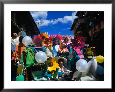 Children In Costume On Village Patron Saint's Day, Raquira, Boyaca, Colombia by Krzysztof Dydynski Pricing Limited Edition Print image