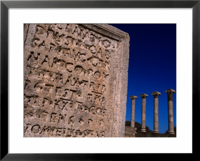 Latin Inscriptions On Tablets Found At The Old Forum Of Leptis Magna, Leptis Magna, Libya by Doug Mckinlay Pricing Limited Edition Print image