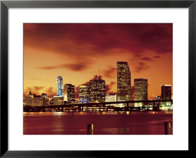 Dusk Skyline At Bayside, Miami, Fl by Warren Flagler Pricing Limited Edition Print image