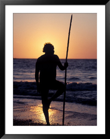 Aboriginal Man At Sunset, Darwin, Australia by Jacob Halaska Pricing Limited Edition Print image