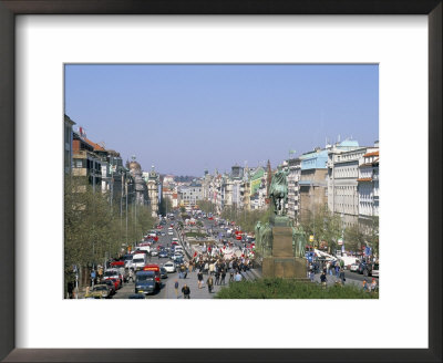 Statue Of St. Wenceslas Overlooking Wenceslas Square, Prague, Czech Republic by Neale Clarke Pricing Limited Edition Print image