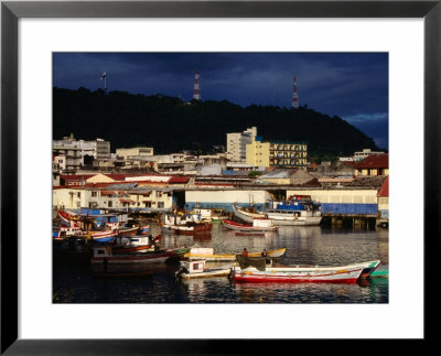 Boats On Waters Of Muelle Fiscal, Seen From San Felipe, Panama City, Panama by Charlotte Hindle Pricing Limited Edition Print image
