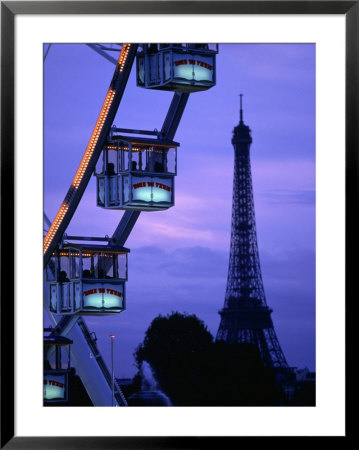 The Paris Ferris Wheel And Eiffel Tower, Paris, Ile-De-France, France by Doug Mckinlay Pricing Limited Edition Print image