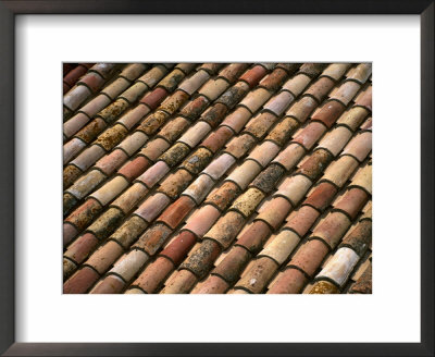 Detail Of Terracotta Roof Tiles, Cadaques, Catalonia, Spain by Martin Lladó Pricing Limited Edition Print image