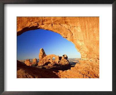 Turret Arch Through North Window At Sunrise, Arches National Park, Moab, Utah, Usa by Lee Frost Pricing Limited Edition Print image