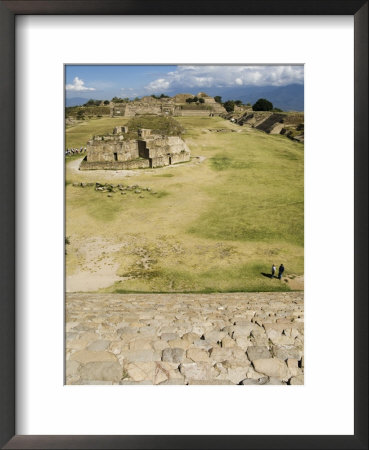 Looking North Across The Ancient Zapotec City Of Monte Alban, Near Oaxaca City, Mexico by R H Productions Pricing Limited Edition Print image