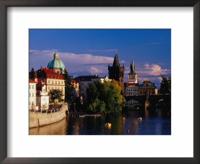 Charles Bridge And City Buildings From Manesuv Bridge, Prague, Czech Republic by Izzet Keribar Pricing Limited Edition Print image