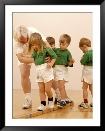 Kids In Exercise Class With Instructor by Matthew Borkoski Pricing Limited Edition Print image