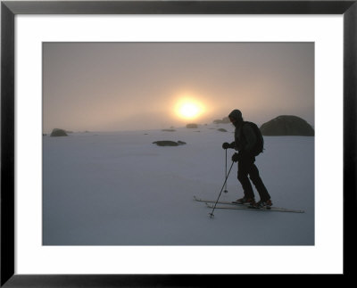 Sun Shines On Skier, Australia by Michael Brown Pricing Limited Edition Print image