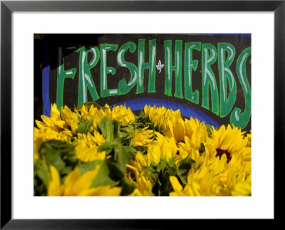 Sunflowers At Ferry Building Farmer's Market, San Fransisco, California, Usa by Inger Hogstrom Pricing Limited Edition Print image
