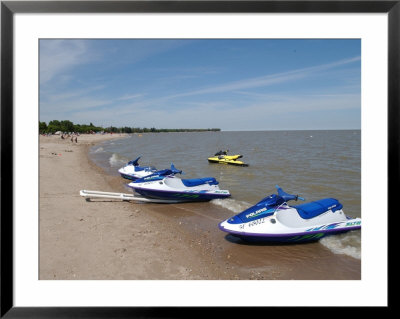 Jetskiis On Beach, Gimli, Manitoba by Keith Levit Pricing Limited Edition Print image