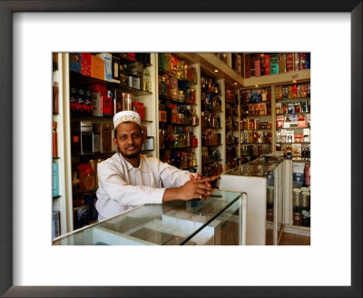 Perfume Shop Owner In Old Souq, Kuwait by Mark Daffey Pricing Limited Edition Print image