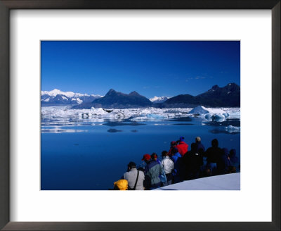 People On Tour Boat Looking Over Columbia Glacier, Prince William Sound, Usa by Brent Winebrenner Pricing Limited Edition Print image