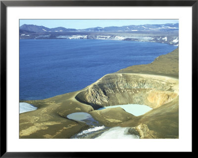 Viti Crater (With Hot Water) Beside Cold Lake Oskjuvain In Askja Caldera, Iceland by Richard Packwood Pricing Limited Edition Print image
