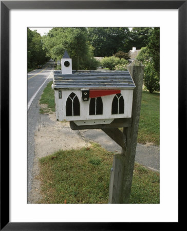 A Mailbox Designed To Look Like A Church by Darlyne A. Murawski Pricing Limited Edition Print image