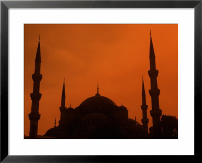 Blue Mosque At Sunset, Istanbul, Turkey by Bill Bachmann Pricing Limited Edition Print image