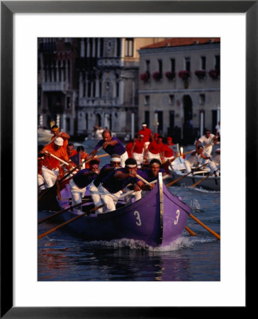 Caorline Regatta During Historiccal Regatta Pageant In Grand Canal, Venice, Veneto, Italy by Roberto Gerometta Pricing Limited Edition Print image