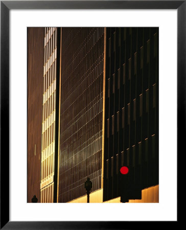Red Traffic Light Outside City High-Rises by Karen Kasmauski Pricing Limited Edition Print image