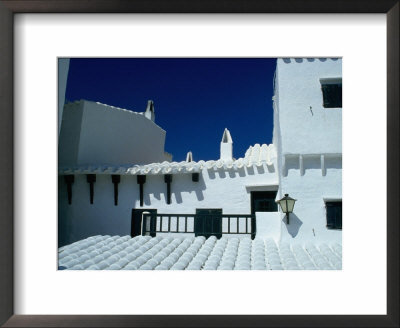 White Rooftop Typical Of Area, Binibequer Vell, Menorca, Balearic Islands, Spain by Jon Davison Pricing Limited Edition Print image