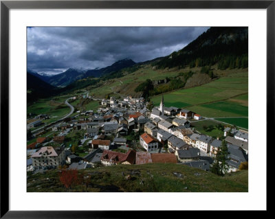 Village Of Ardez From Castle Steinsberg Ruins, Scuol, Switzerland by Martin Moos Pricing Limited Edition Print image