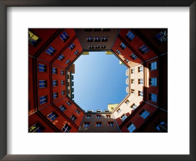 Modern Residential Complex From Below In Quarter Schutzenstrasse, Berlin, Germany by Krzysztof Dydynski Pricing Limited Edition Print image