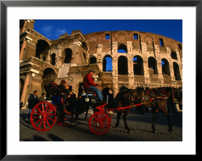 Horse-Drawn Carriage At The Colosseum, Rome, Italy by Martin Moos Pricing Limited Edition Print image