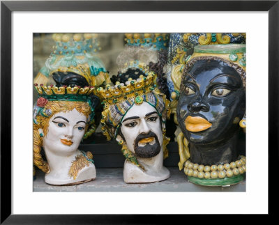 Ceramic Heads, Taormina, Sicily, Italy by Walter Bibikow Pricing Limited Edition Print image