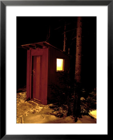Outhouse At The Sub Sig Outing Club's Dickerman Cabin, New Hampshire, Usa by Jerry & Marcy Monkman Pricing Limited Edition Print image