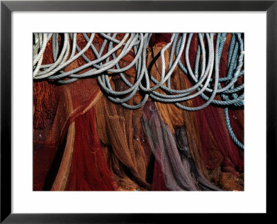 Fishing Net And Ropes At Peniche, Estremadura, Portugal by Mark Daffey Pricing Limited Edition Print image