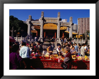 Crowds Of People Giving Offerings In Grounds Of Wong Tai Sin Temple, Kowloon, Hong Kong by Richard I'anson Pricing Limited Edition Print image