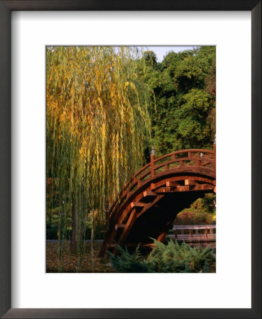 Bridge In Japanese Garden At Huntington Beach, Huntington, Usa by Rick Gerharter Pricing Limited Edition Print image