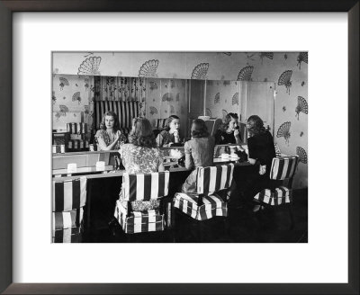Patrons Touching Up Makeup Powder Room Of The Stork Club by Alfred Eisenstaedt Pricing Limited Edition Print image