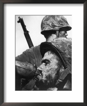Weary American Marine, Pfc T. E. Underwood, During The Final Days Of The Fierce Battle For Saipan by W. Eugene Smith Pricing Limited Edition Print image
