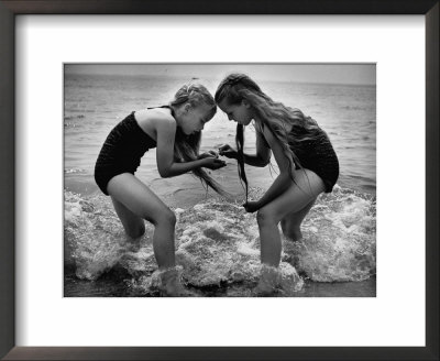 Girls Of The Children's School Of Modern Dancing, Playing At The Beach by Lisa Larsen Pricing Limited Edition Print image