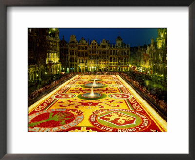 Grand Place, Floral Carpet, Brussels, Belgium by Steve Vidler Pricing Limited Edition Print image