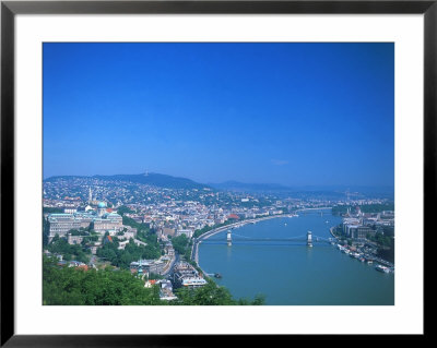 Aerial View Of Gellert Hill, Budapest, Hungary by David Ball Pricing Limited Edition Print image